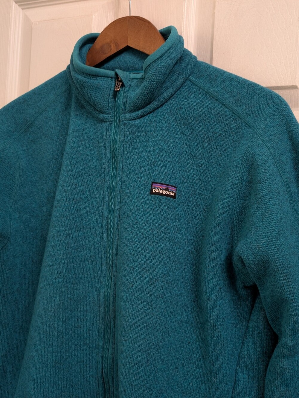 Patagonia Women's XL Better Sweater Full Zip Jacket Teal Pockets - Picture 2 of 5